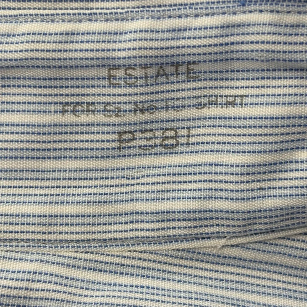 Vtg Polo Ralph Lauren Estate Custom Fit Blue Striped Shirt‎ Mens XXL Long Sleeve